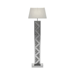 Carmen Geometric Base Floor Lamp Silver