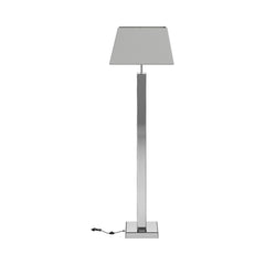 Carmen Geometric Base Floor Lamp Silver