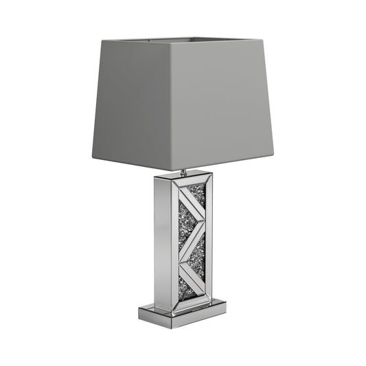 Carmen Geometric Base Table Lamp Silver