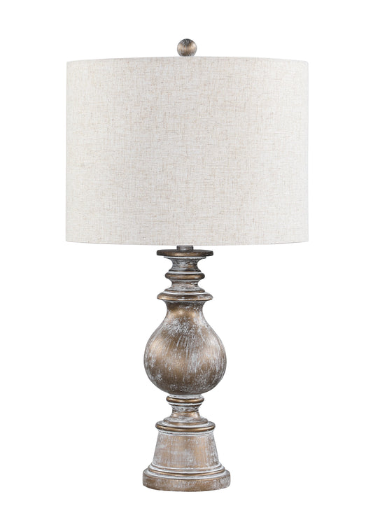 Brie Drum Shade Table Lamp Oatmeal and Antique Gold