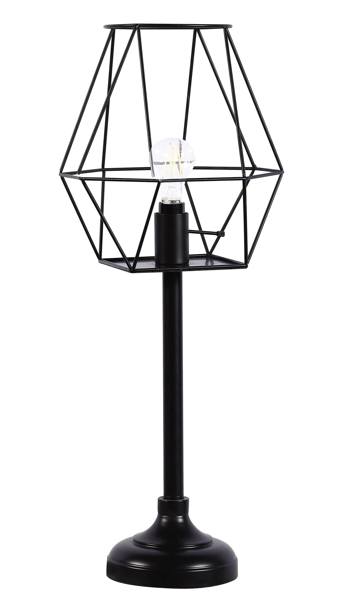 Mariya Metal Open Shade Table Lamp Black