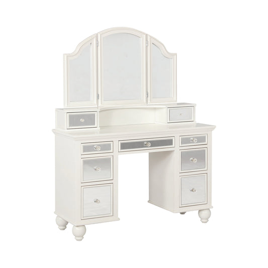 Reinhart 2-piece Vanity Set White and Beige