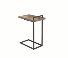 Maxwell Rectangular Top Accent Table with USB Port Weathered Pine