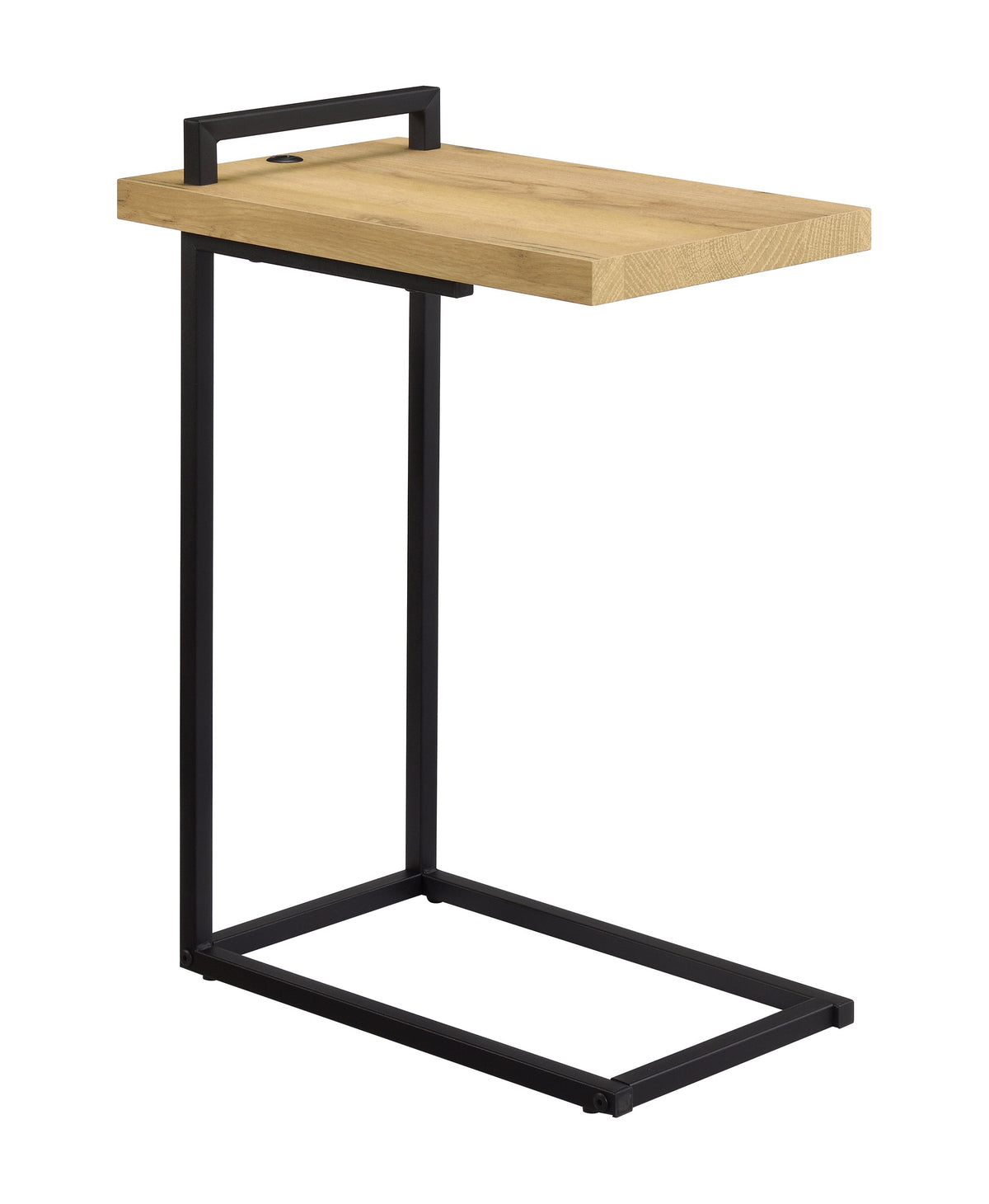 C-shaped Accent Table with USB Charging Port