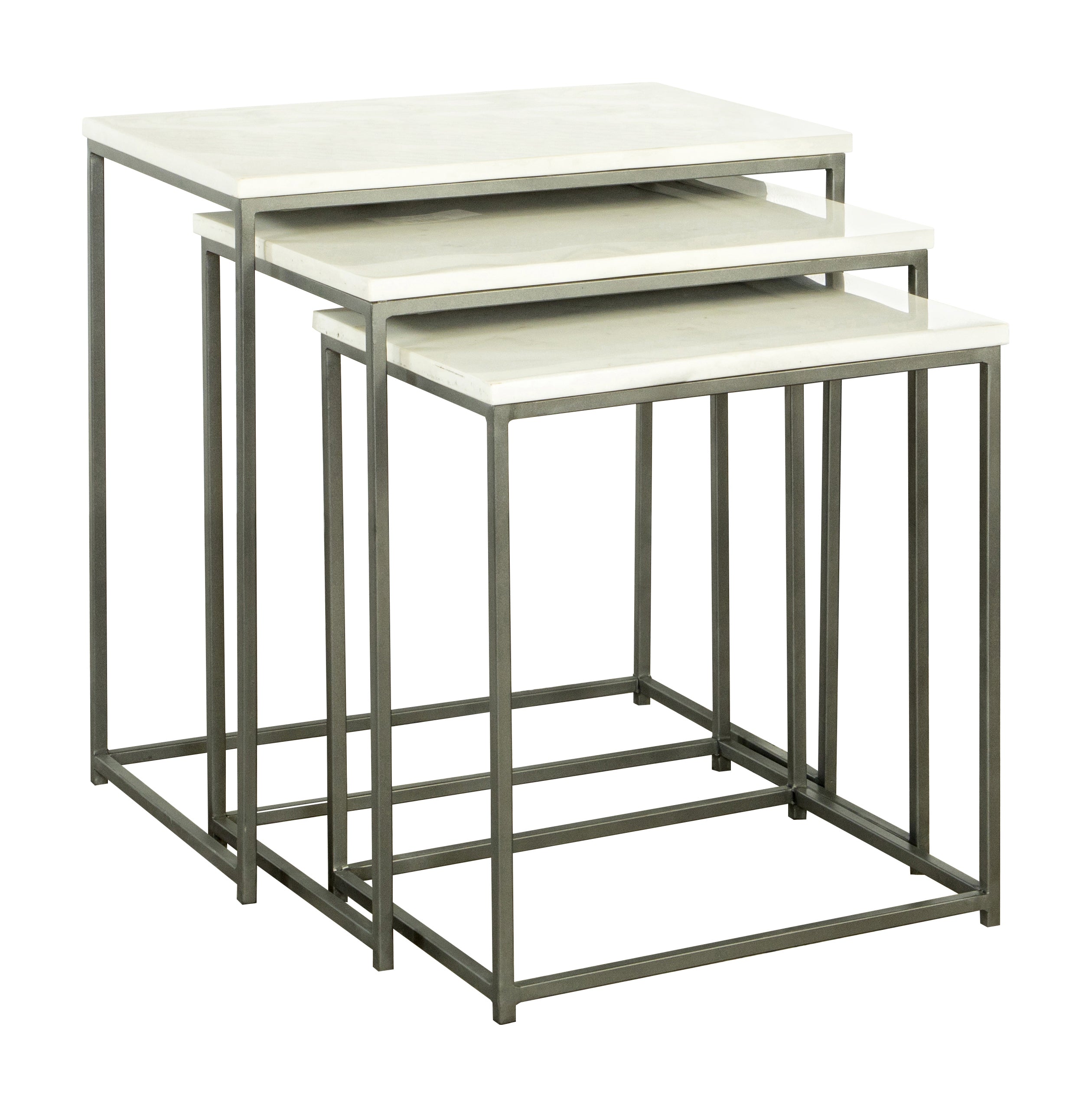 Caine 3-piece Nesting Table with Marble Top