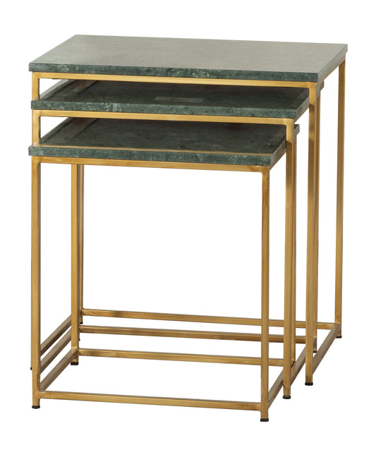 Caine 3-piece Nesting Table with Marble Top