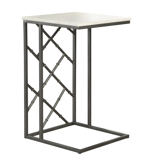 Angeliki Accent Table with Marble Top White