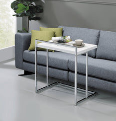 Dani Rectangular Snack Table with Metal Base