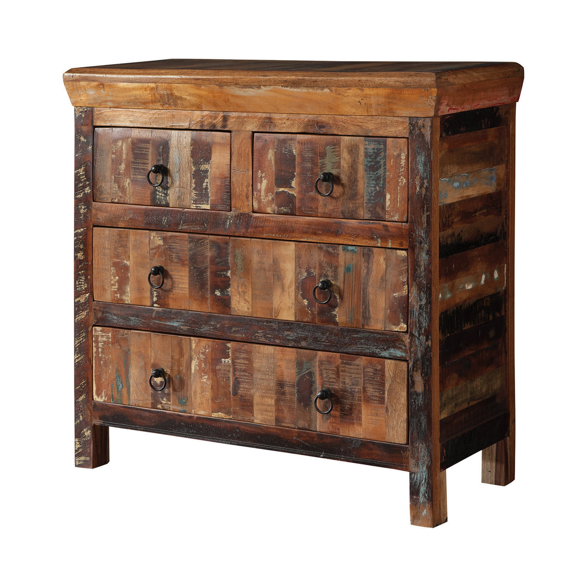 Harper 4-drawer Accent Cabinet Reclaimed Wood