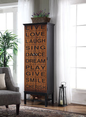 Lovegood 2-door Accent Cabinet Rich Brown and Black