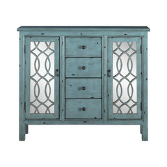 Rue 4-drawer Accent Cabinet Antique Blue