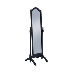 Cabot Rectangular Cheval Mirror with Arched Top Black