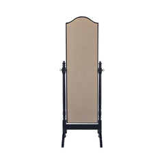 Cabot Rectangular Cheval Mirror with Arched Top Black