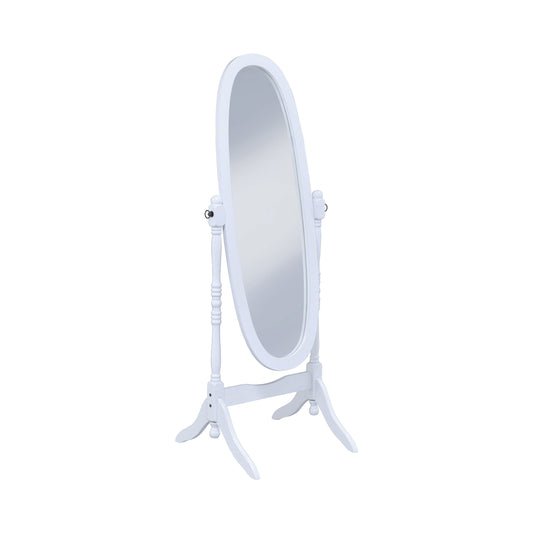 Foyet Oval Cheval Mirror White