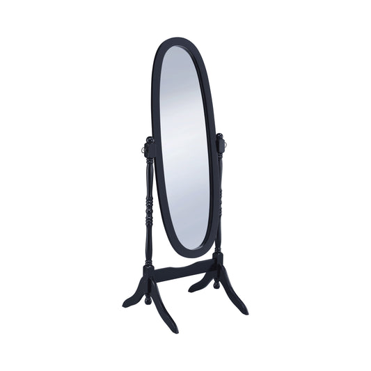 Foyet Oval Cheval Mirror Black