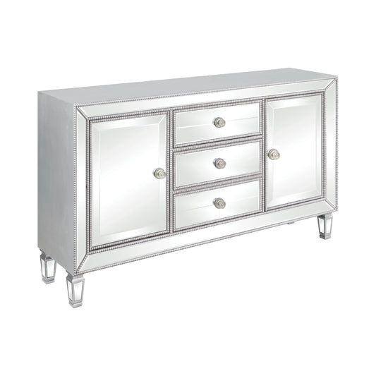 Leticia 3-drawer Accent Cabinet Silver