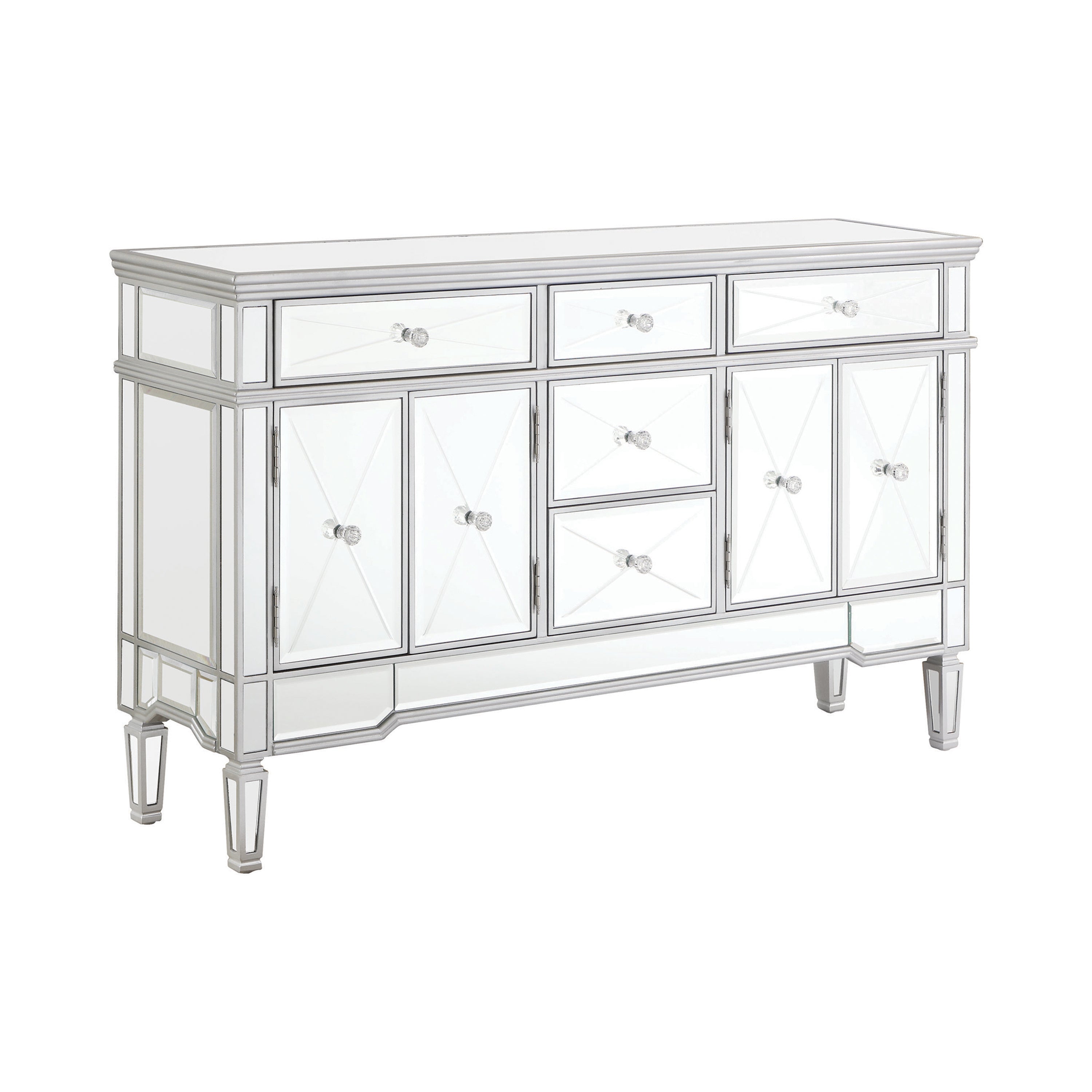 Duchess 5-drawer Accent Cabinet Silver