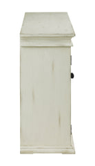 Kiara 4-door Accent Cabinet with Adjustable Shelves White