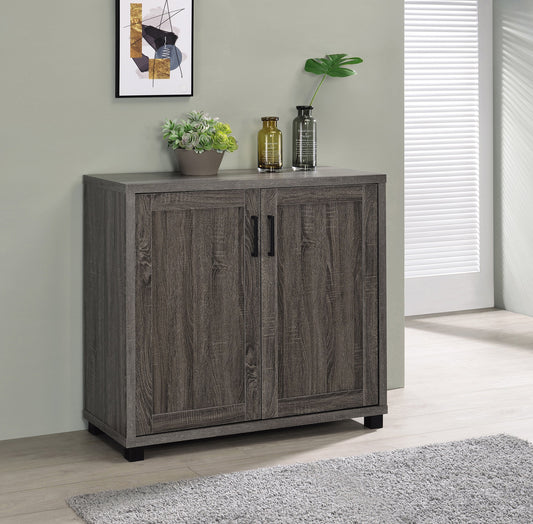 Filch Wooden 2-door Accent Cabinet Weathered Grey