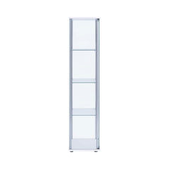 Bellatrix Rectangular 4-shelf Curio Cabinet White and Clear