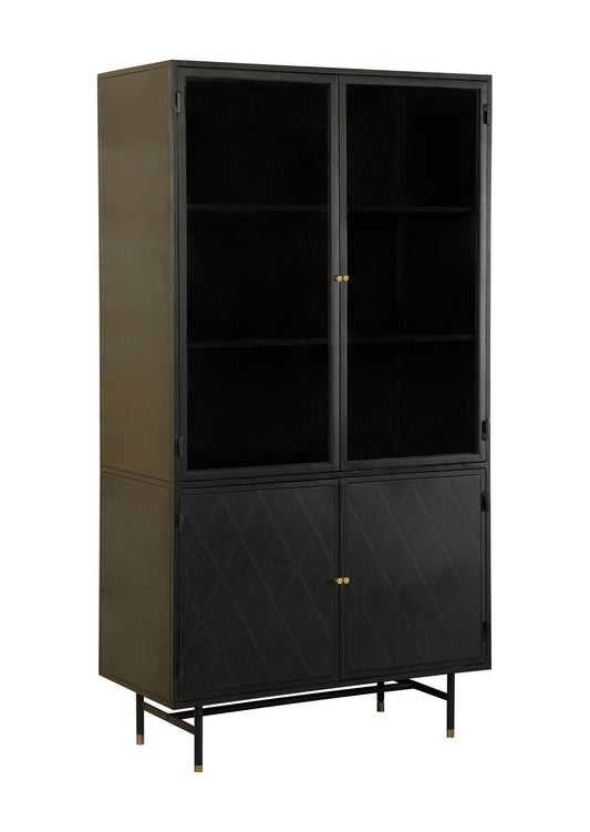 Santiago Rectangular 4-door Cabinet Matte Black