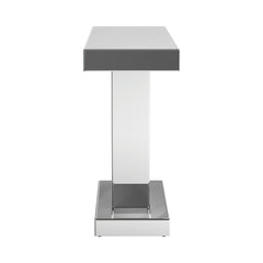 Crocus Rectangular Console Table Silver