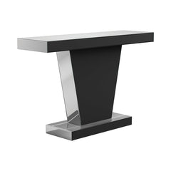 Crocus Rectangular Console Table Silver