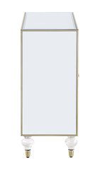 Astilbe 2-door Accent Cabinet Mirror and Champagne