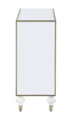 Lupin 2-door Accent Cabinet Mirror and Champagne