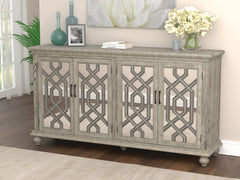 Melanie 4-door Accent Cabinet Antique White