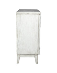 Geena Accent Cabinet with Carved Door Antique White