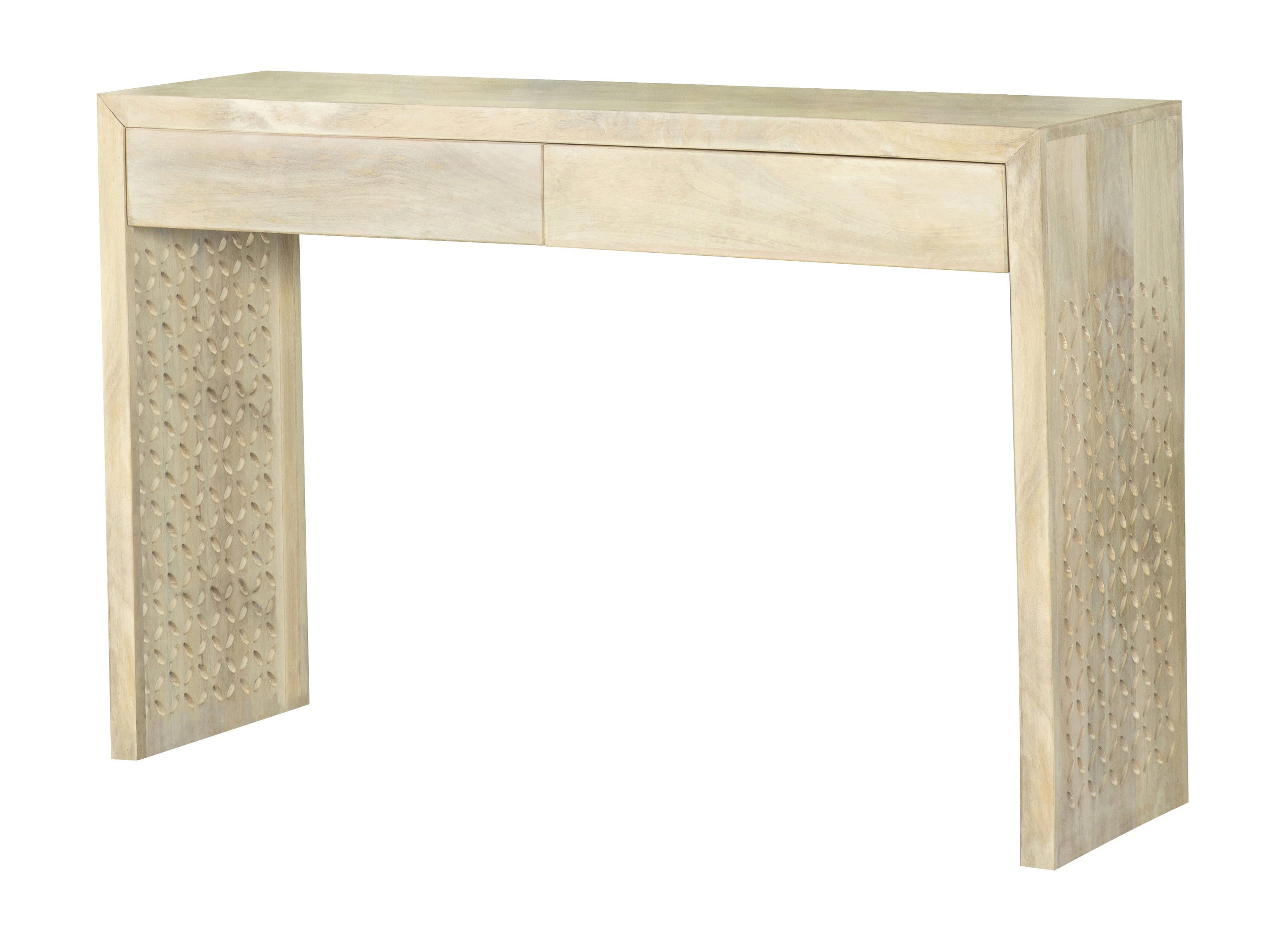 Rickman Rectangular 2-drawer Console Table White Washed