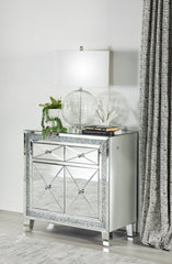 Arwen 2-drawer Accent Cabinet Clear Mirror with LED Lighting