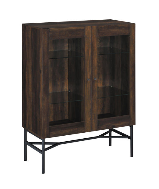 Bonilla 2-door Accent Cabinet with Glass Shelves