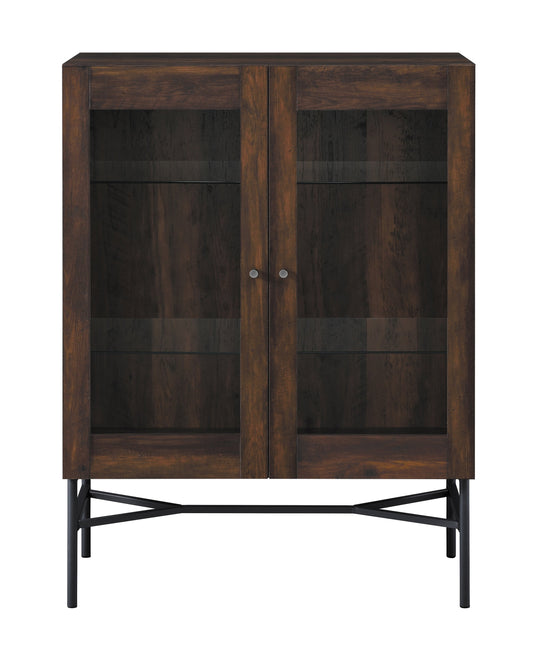 Bonilla 2-door Accent Cabinet with Glass Shelves