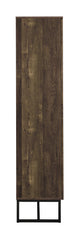 Carolyn 2-door Accent Cabinet Rustic Oak and Gunmetal