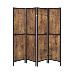 Deepika 4-panel Folding Screen Antique Nutmeg and Black