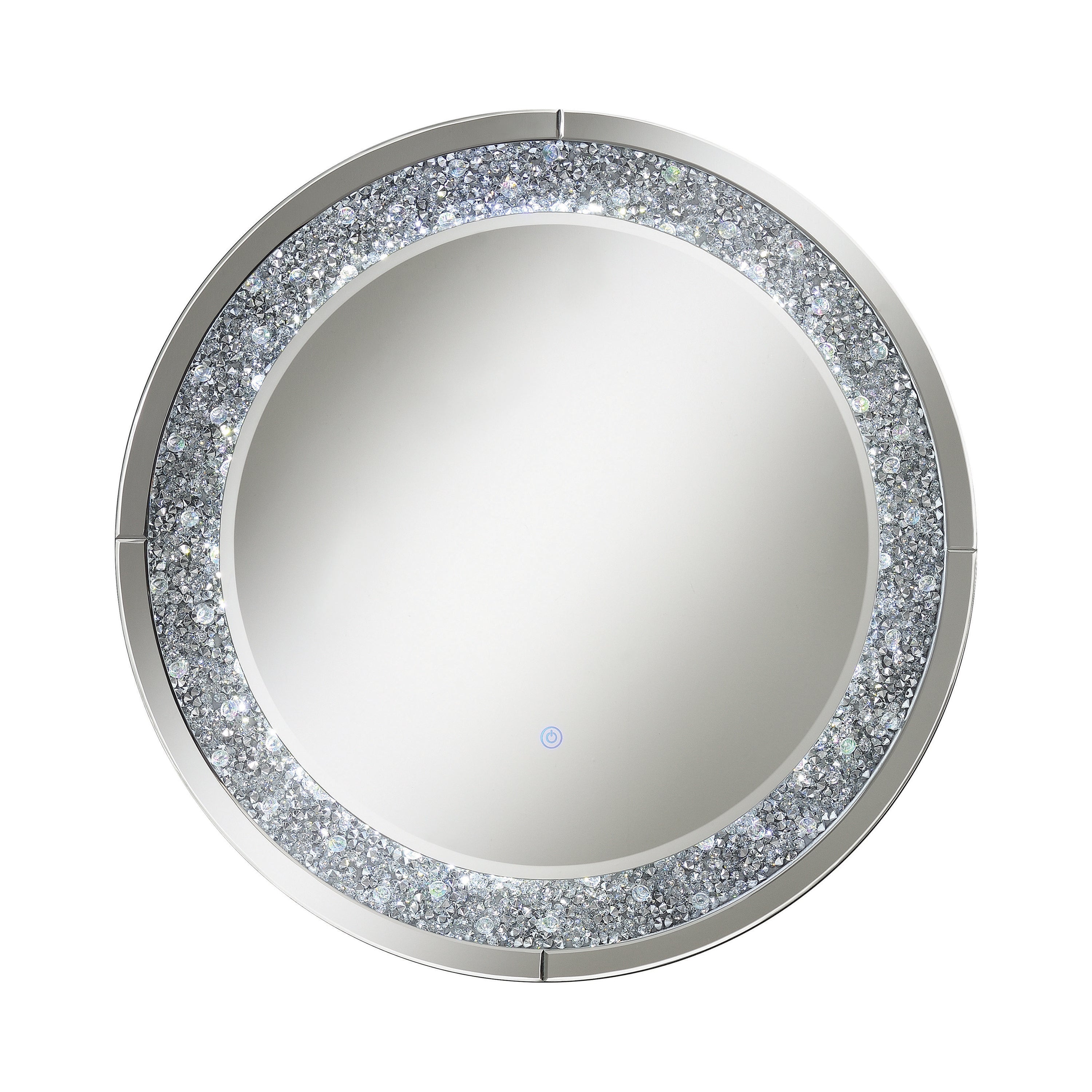 Lixue Round Wall Mirror with LED Lighting Silver