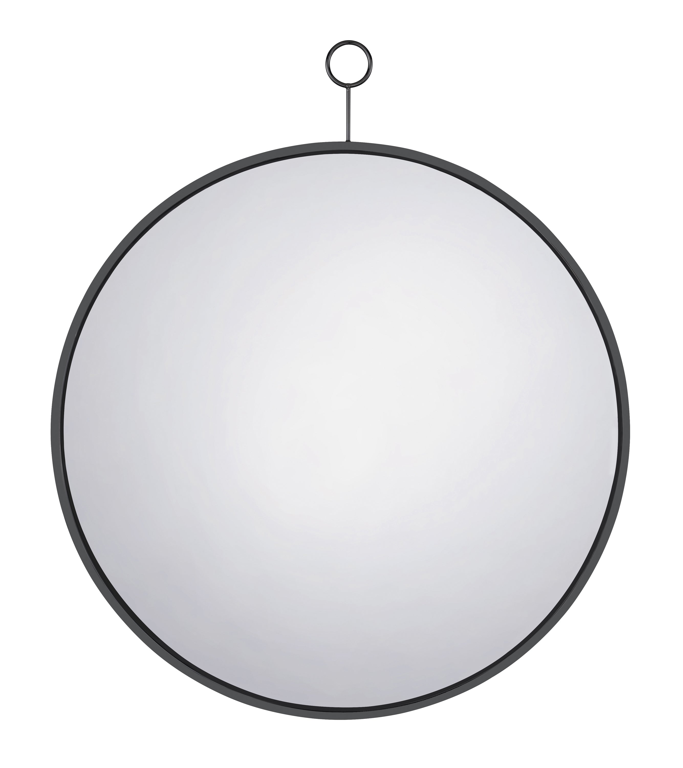 Gwyneth Round Wall Mirror Black Nickel