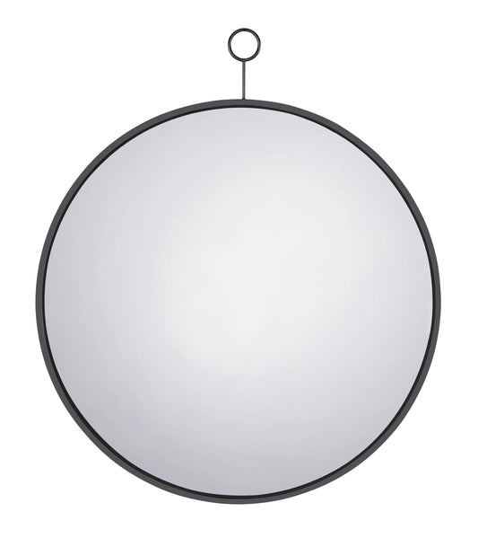 Gwyneth Round Wall Mirror Black Nickel