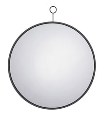 Gwyneth Round Wall Mirror Black Nickel