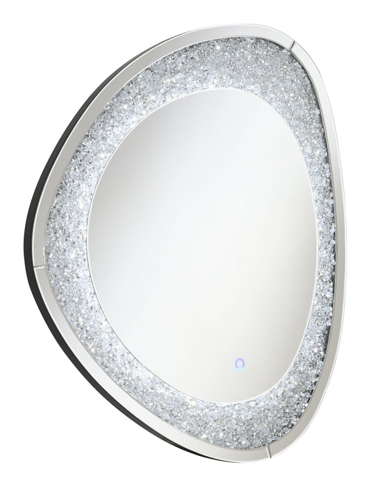 Mirage Acrylic Crystals Inlay Wall Mirror with LED Lights