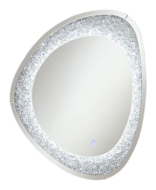 Mirage Acrylic Crystals Inlay Wall Mirror with LED Lights