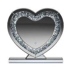 Euston Heart Shape Table Mirror Silver