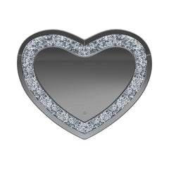 Aiko Heart Shape Wall Mirror Silver