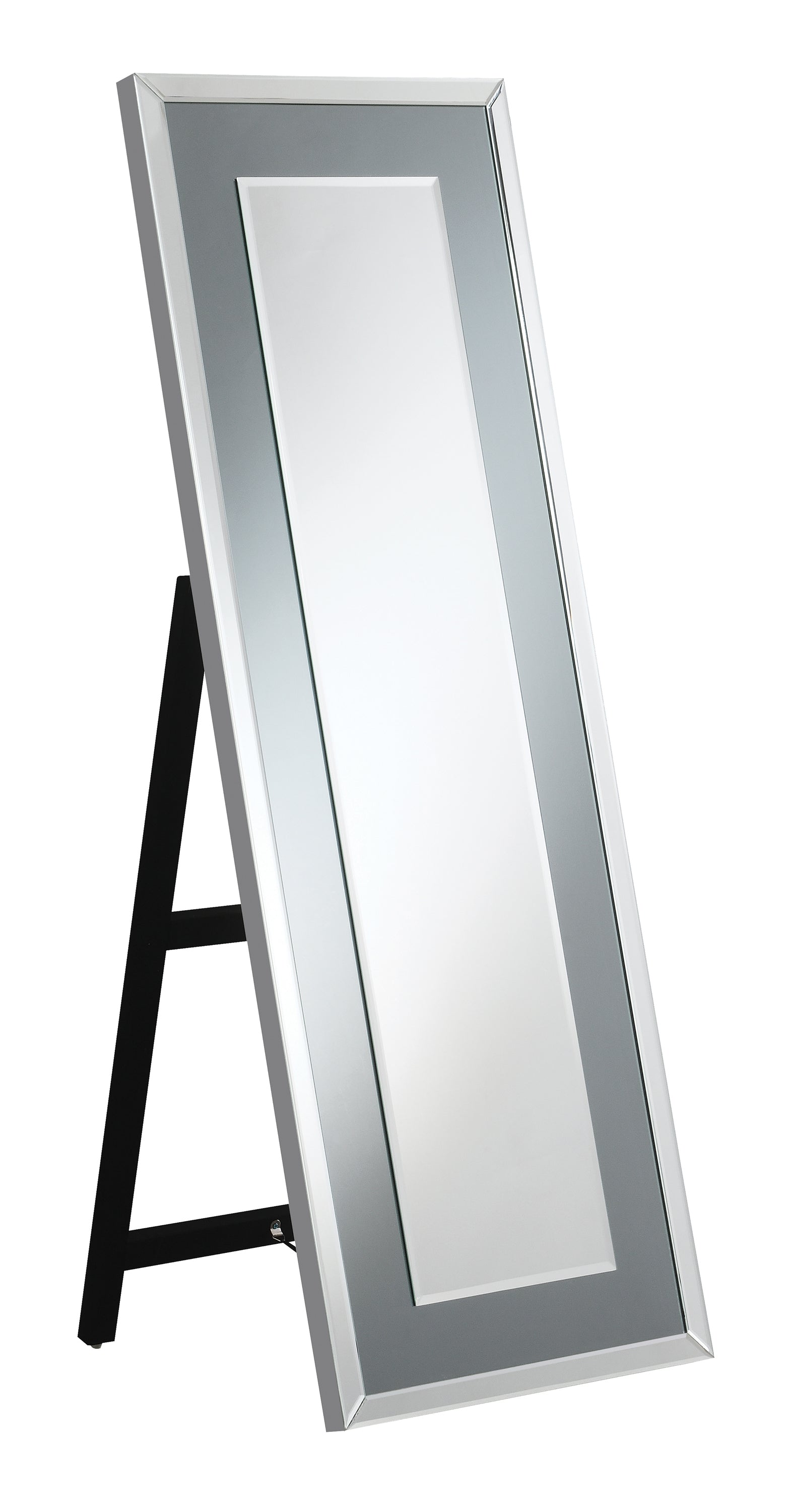 Rectangular Cheval Mirror with LED Light Silver