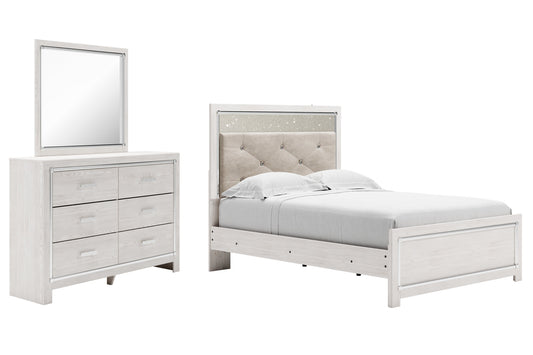 Altyra Full Panel Bed with Mirrored Dresser Ashley