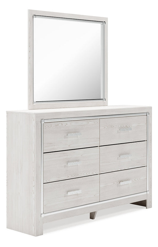 Altyra Full Panel Bookcase Bed with Mirrored Dresser Ashley