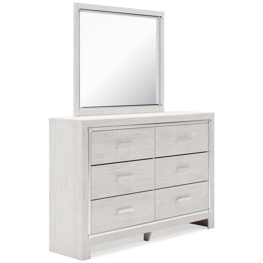 Altyra Full Panel Bed with Mirrored Dresser and Chest Ashley