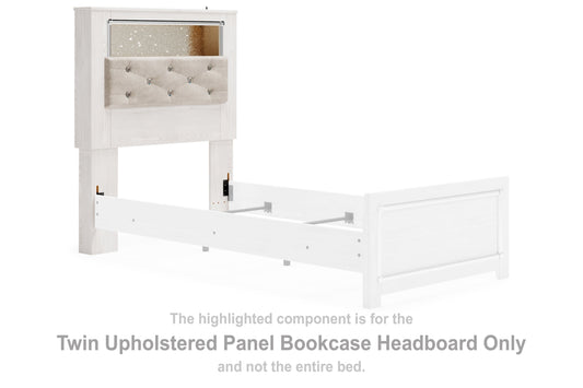 Altyra Twin Upholstered Panel Bookcase Headboard Ashley